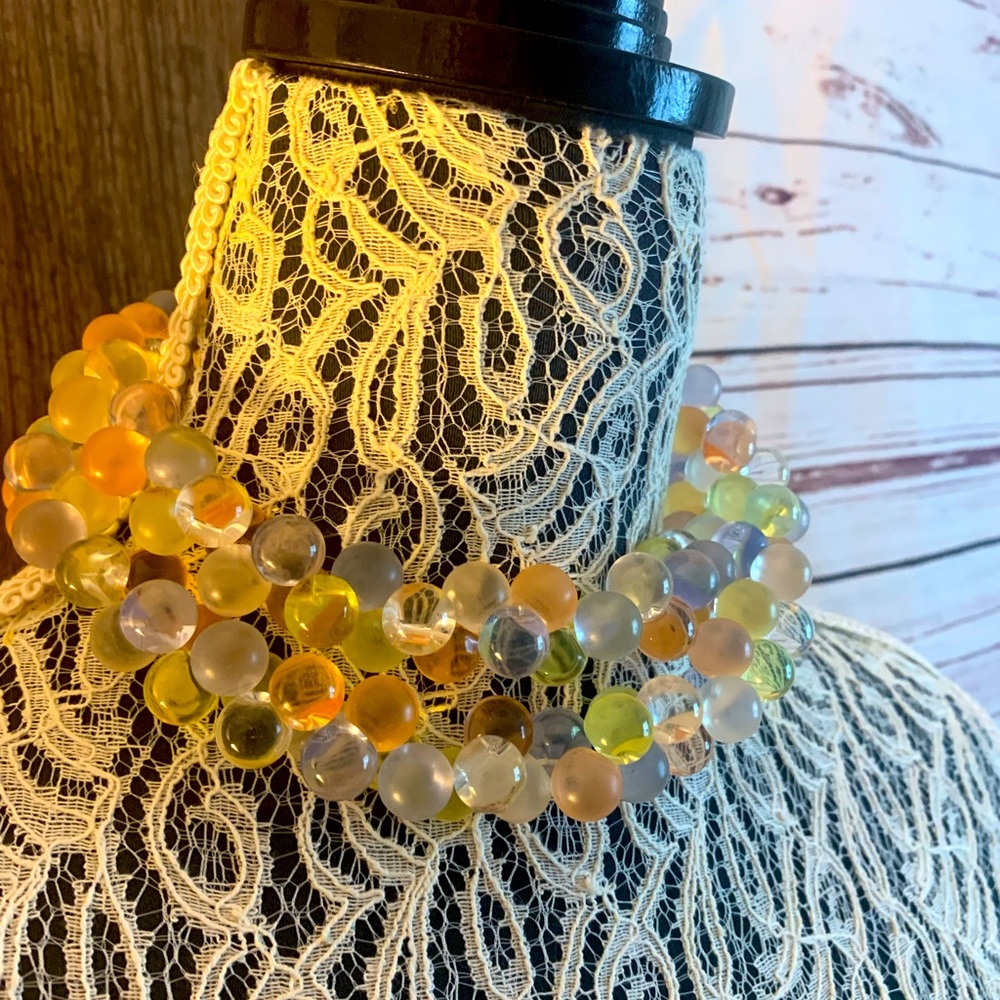 Wisteria Monet bubbled necklace 32 inches estate Stunning vintage